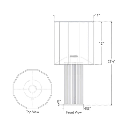 Fumar Table Lamp - line drawing.