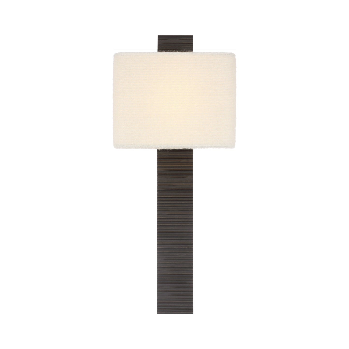 Fumar Tail LED Wall Light in Ridged Carbon.