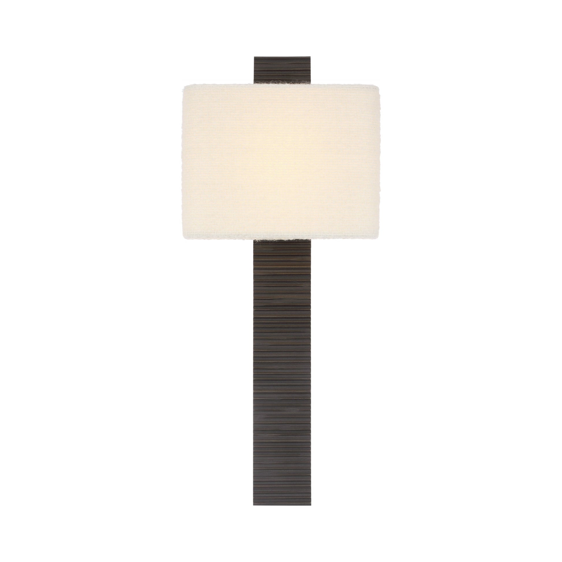 Fumar Tail LED Wall Light in Ridged Carbon.