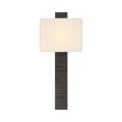 Fumar Tail LED Wall Light in Ridged Carbon.