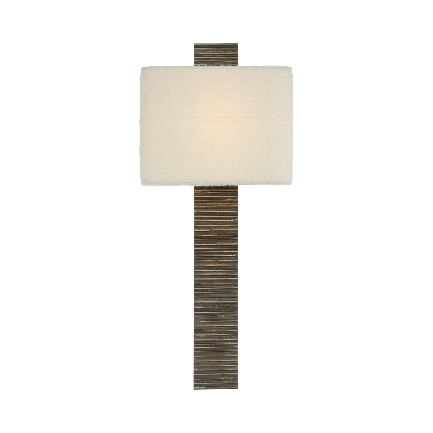 Fumar Tail LED Wall Light in Ridged Graphite.