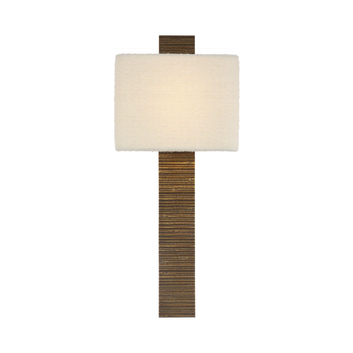 Fumar Tail LED Wall Light in Ridged Tombac.
