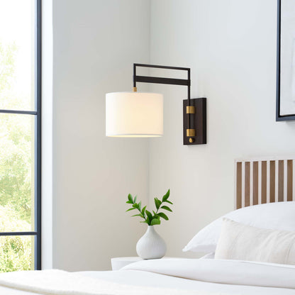 Gael Wall Light in Detail in bedroom.