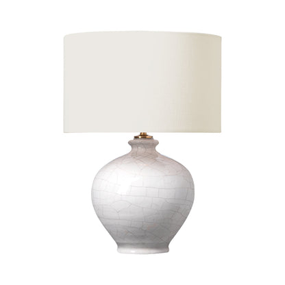 Gaios LED Rechargeable Table Lamp in Crackled Ivory.