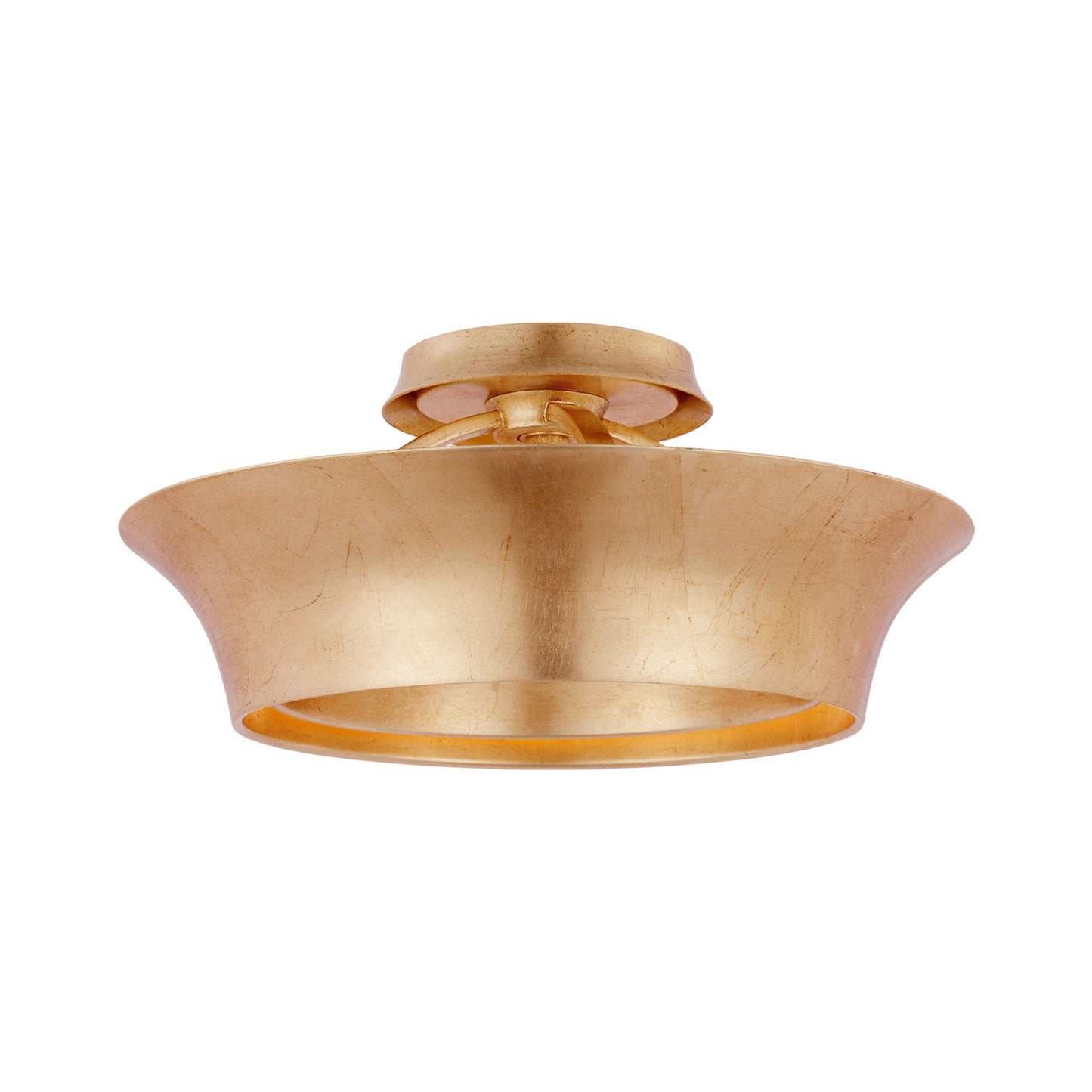 Garland LED Semi Flush Mount Ceiling Light in Gild (15-Inch).