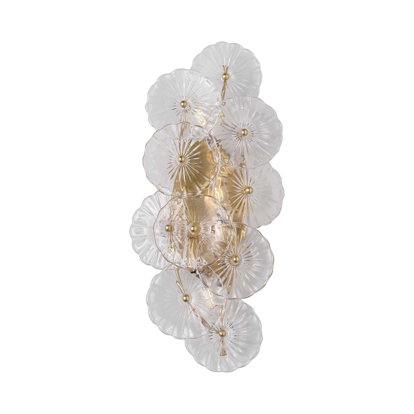 Gianna Layered Wall Light in Gild (Clear Glass).
