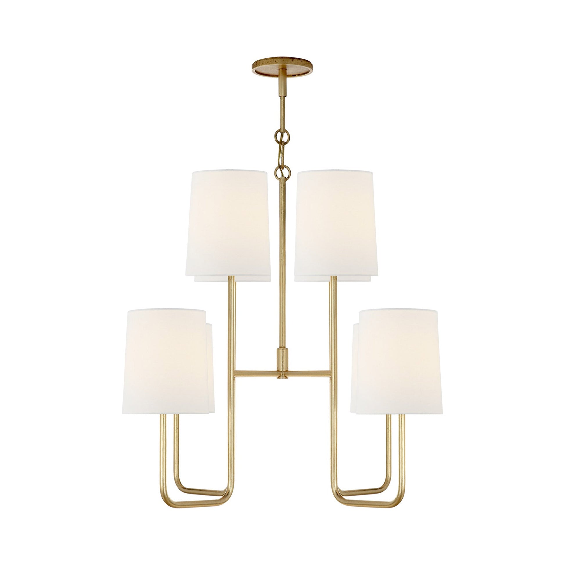 Go Lightly Chandelier in Gild/Linen (Medium).