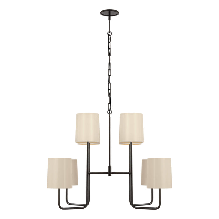 Go Lightly Chandelier in Bronze/China White(Extra Large).