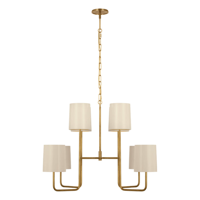 Go Lightly Chandelier in Soft Brass/China White(Extra Large).
