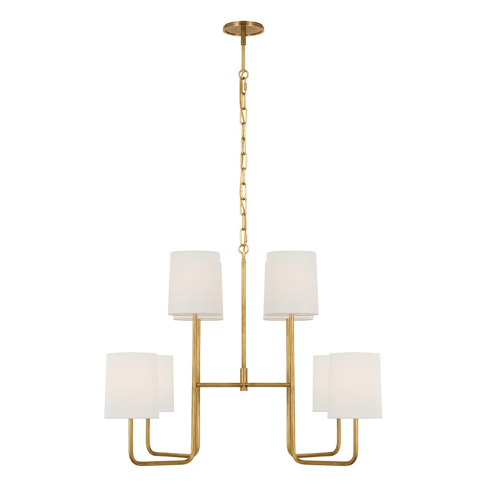 Go Lightly Chandelier in Soft Brass/Linen(Extra Large).
