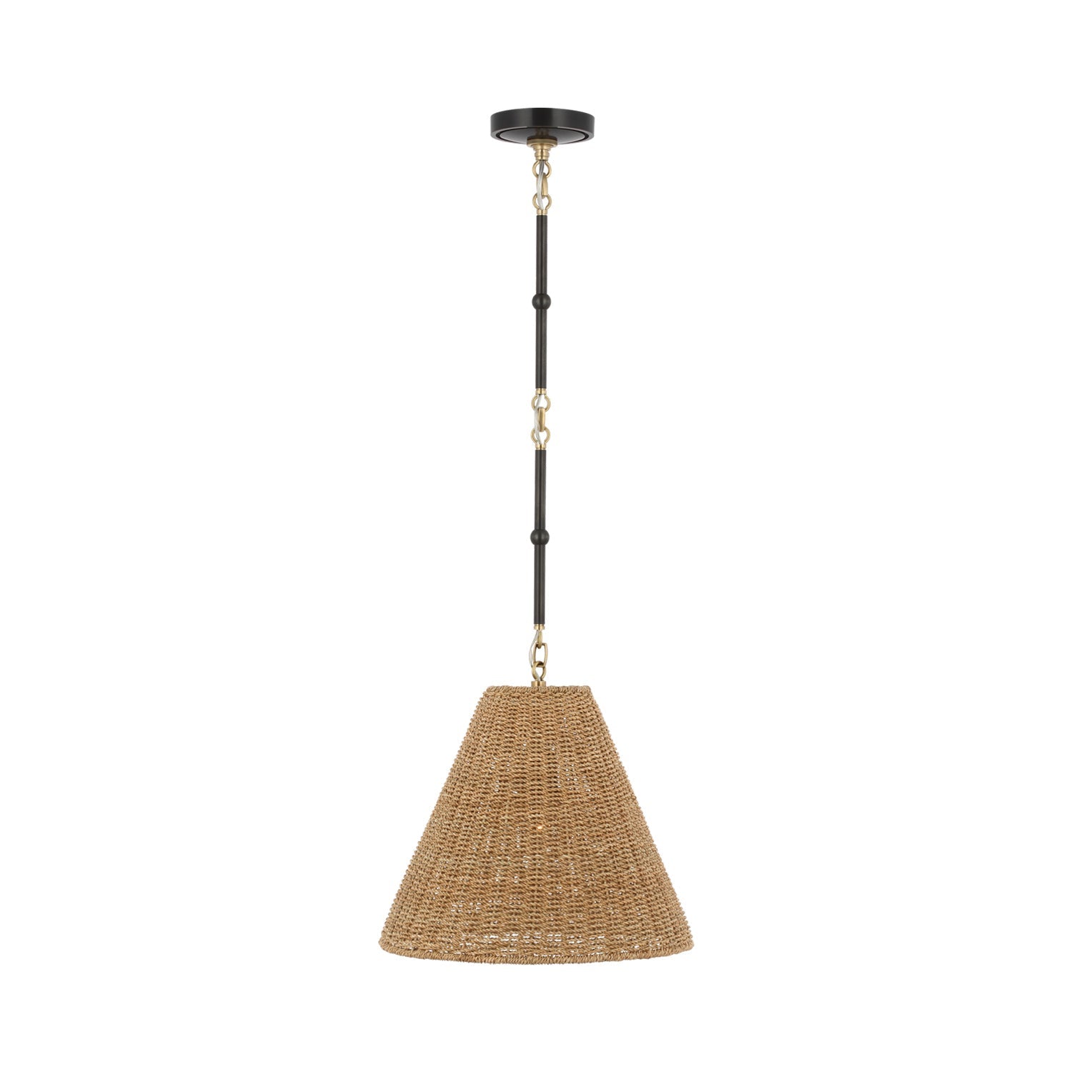 Goodman Pendant Light in Bronze and Hand-Rubbed Antique Brass/Toast (Small).