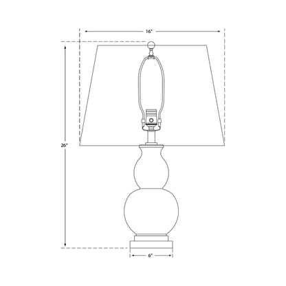 Gourd Table Lamp - line drawing.