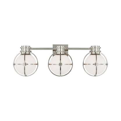 Gracie Bath Wall Light in Polished Nickel (3-Light).