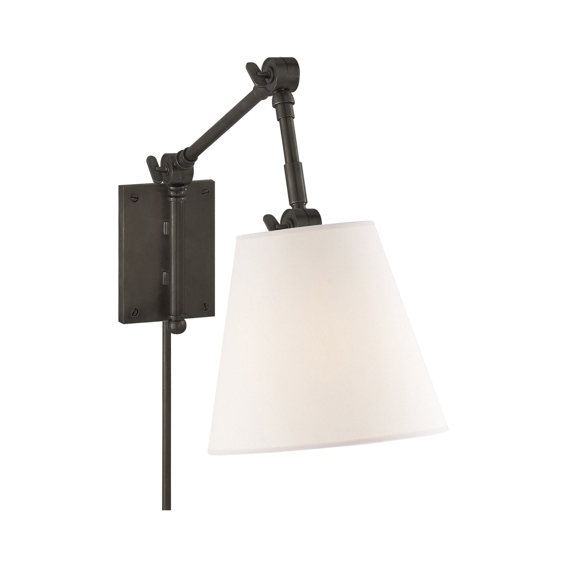 Graves Pivoting Wall Light in Bronze (Linen).