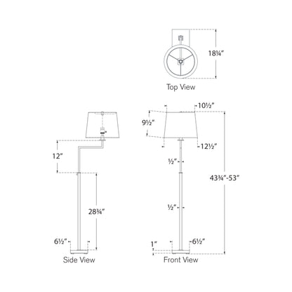 Greer Floor Lamp - line drawing.