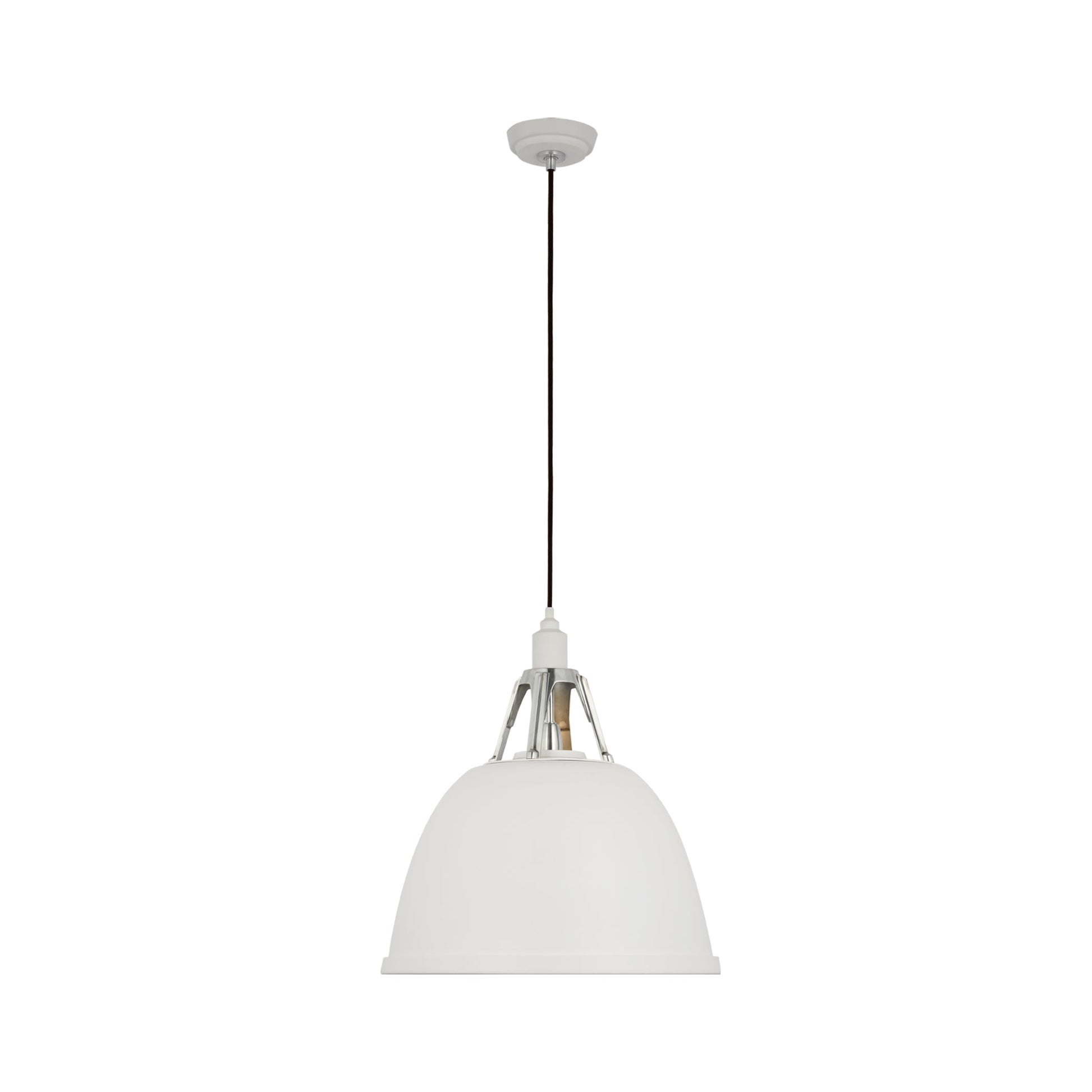 Gunner Pendant Light in White (15.75-Inch).