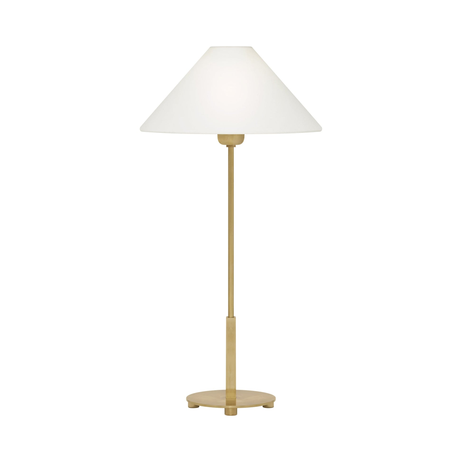 Hackney Table Lamp in Hand-Rubbed Antique Brass (23-Inch).