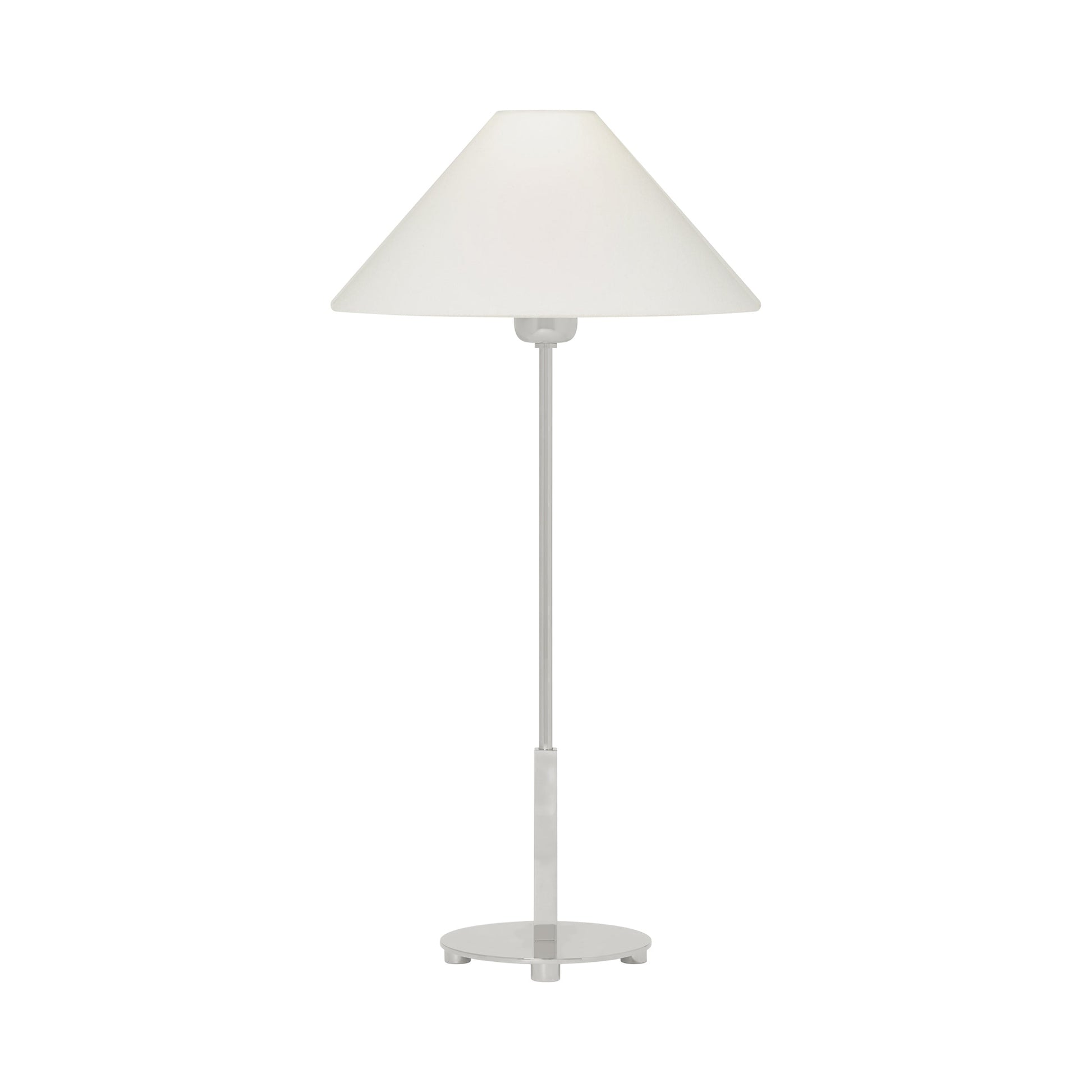 Hackney Table Lamp in Polished Nickel (23-Inch).