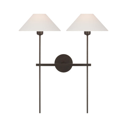 Hackney Tail Wall Light in Bronze (2-Light).