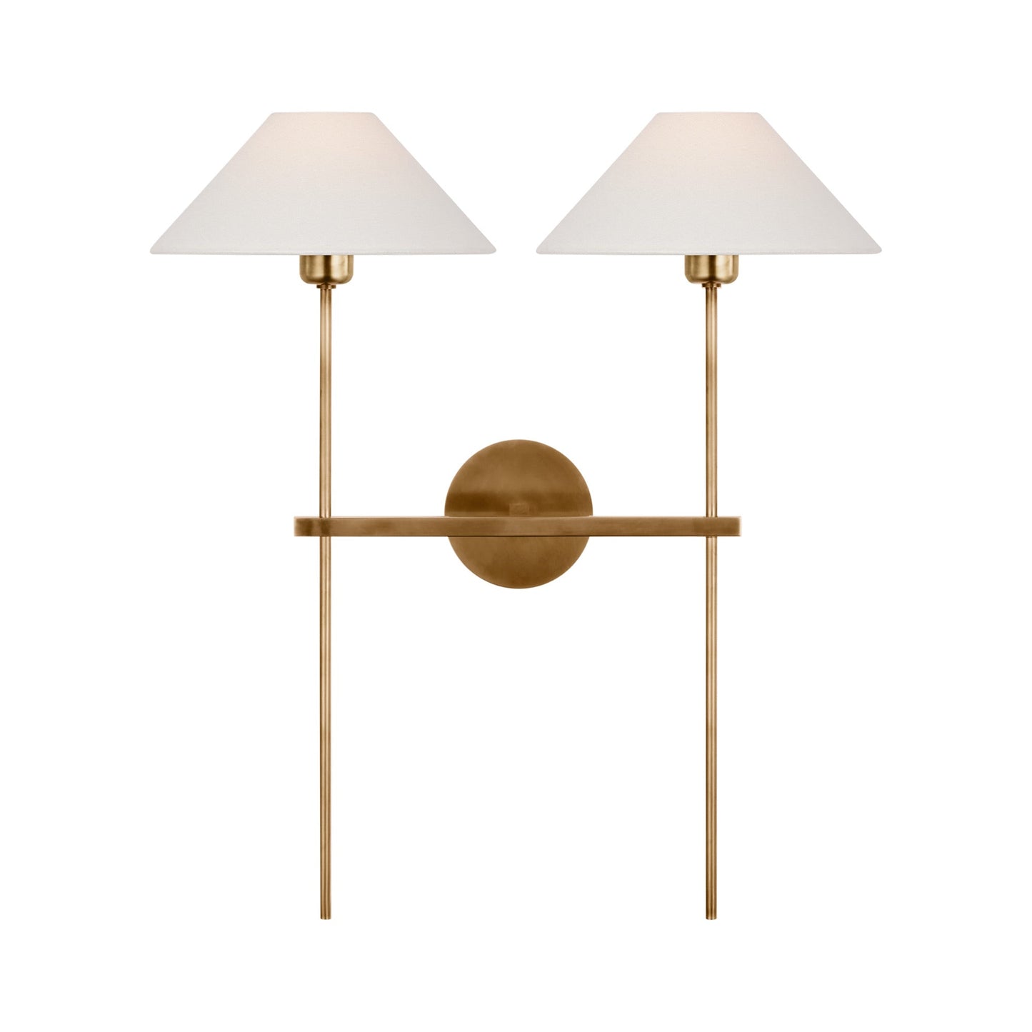 Hackney Tail Wall Light in Hand-Rubbed Antique Brass (2-Light).