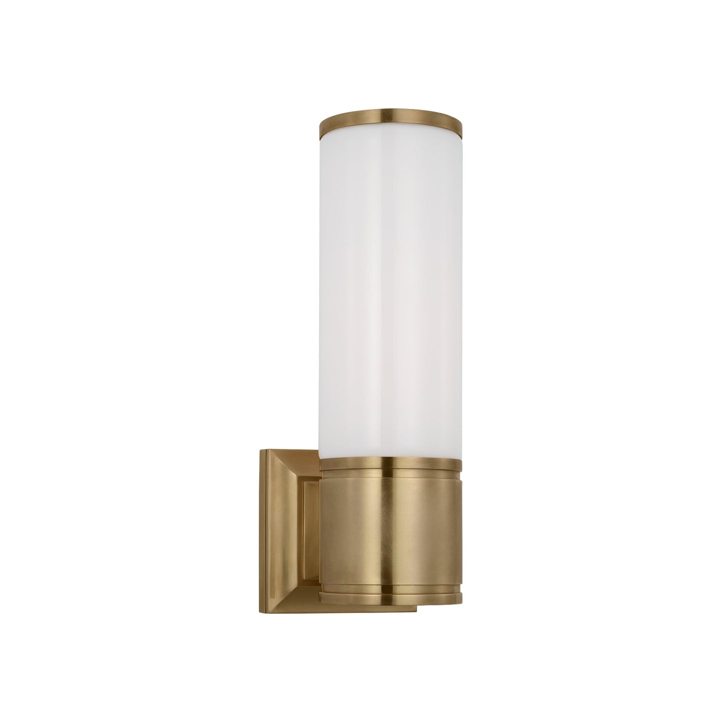 Halford LED Bath Wall Light in Antique-Burnished Brass (13.5-Inch).