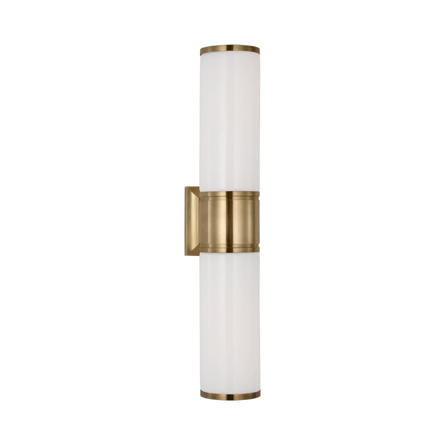 Halford LED Bath Wall Light in Antique-Burnished Brass (22.25-Inch).