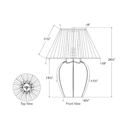Halpern Table Lamp - line drawing.