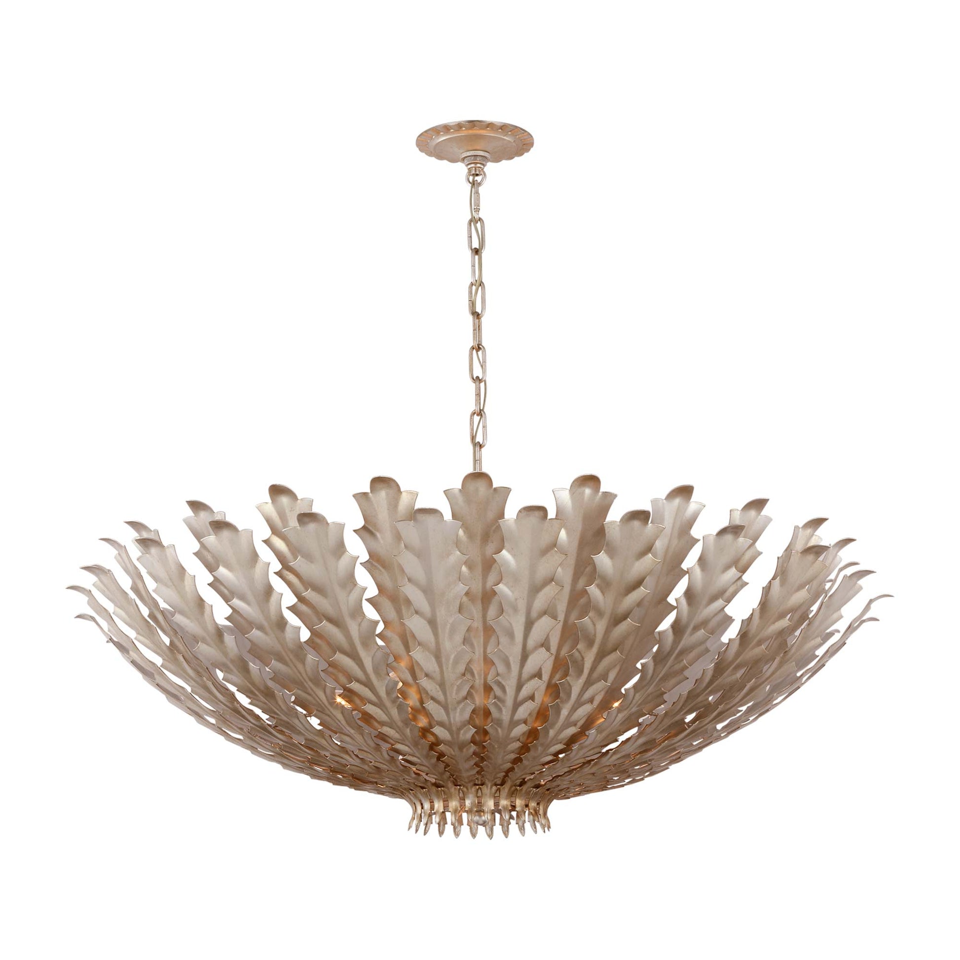 Hampton Chandelier in Burnished Silver Leaf (Large).
