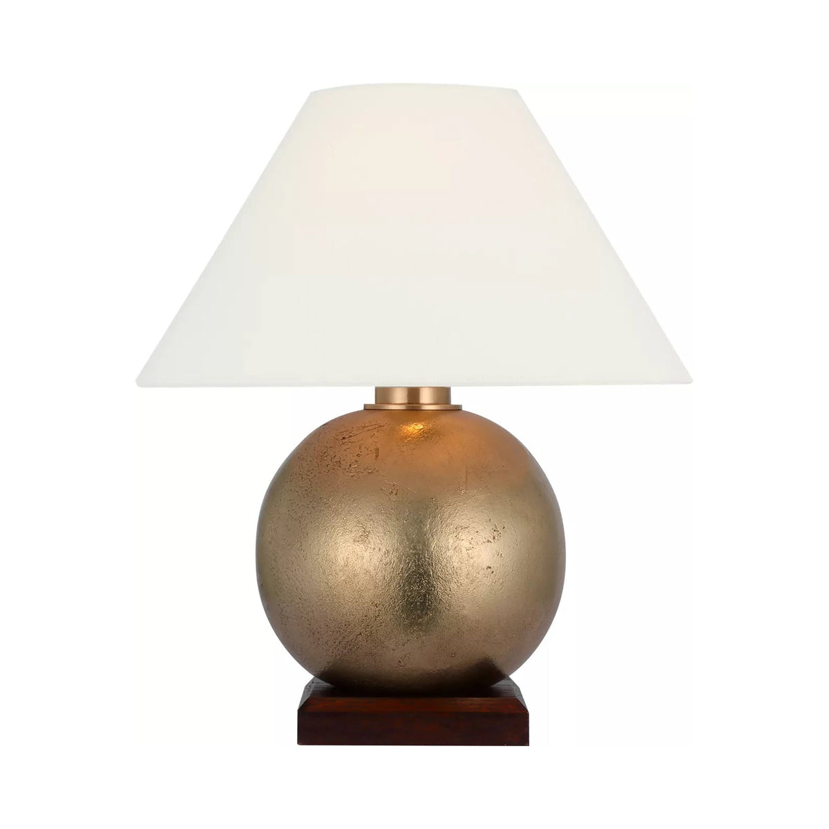 Hardwick Table Lamp in Museum Brass and Natural Rift Oak (12.25-Inch).