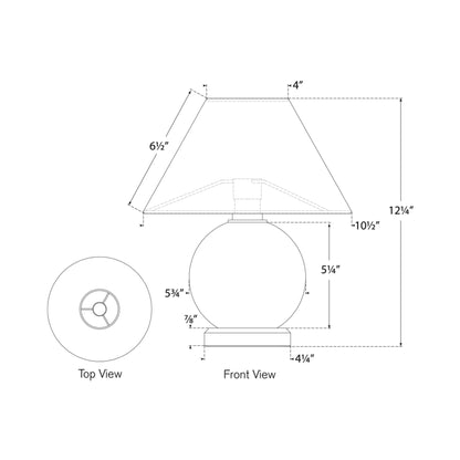 Hardwick Table Lamp - line drawing.