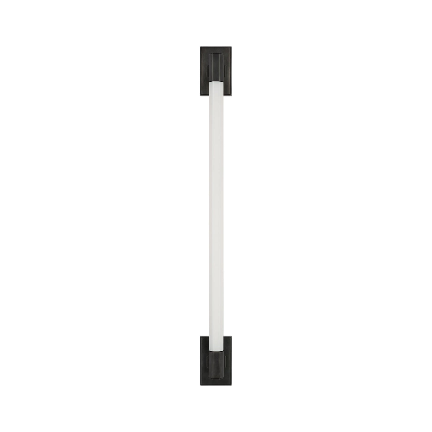 Hawthorne LED Linear Bath Wall Light in Antique-Burnished Brass.