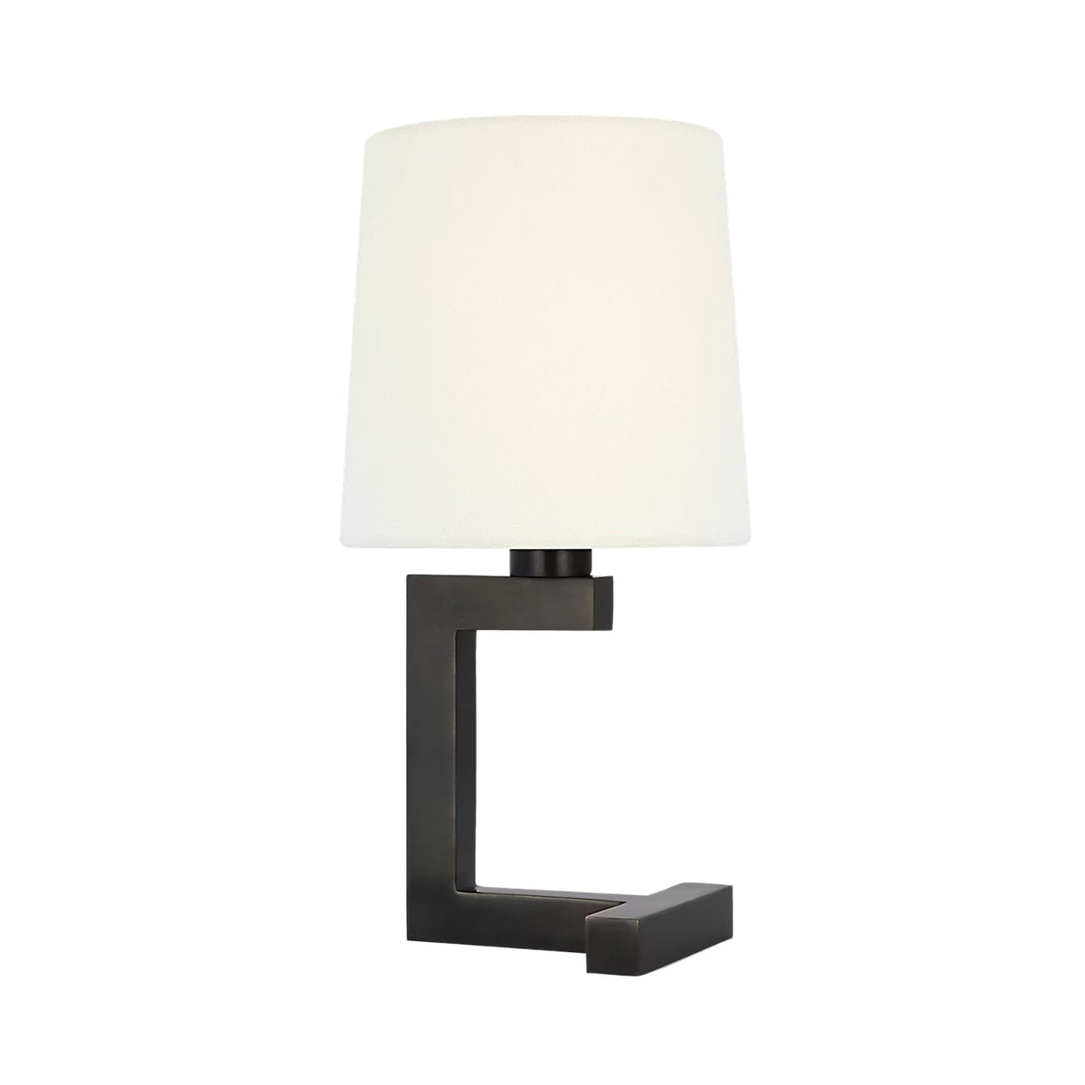 Hedger Square LED Table Lamp in Bronze.