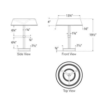 Hudson St. LED Table Lamp - line drawing.