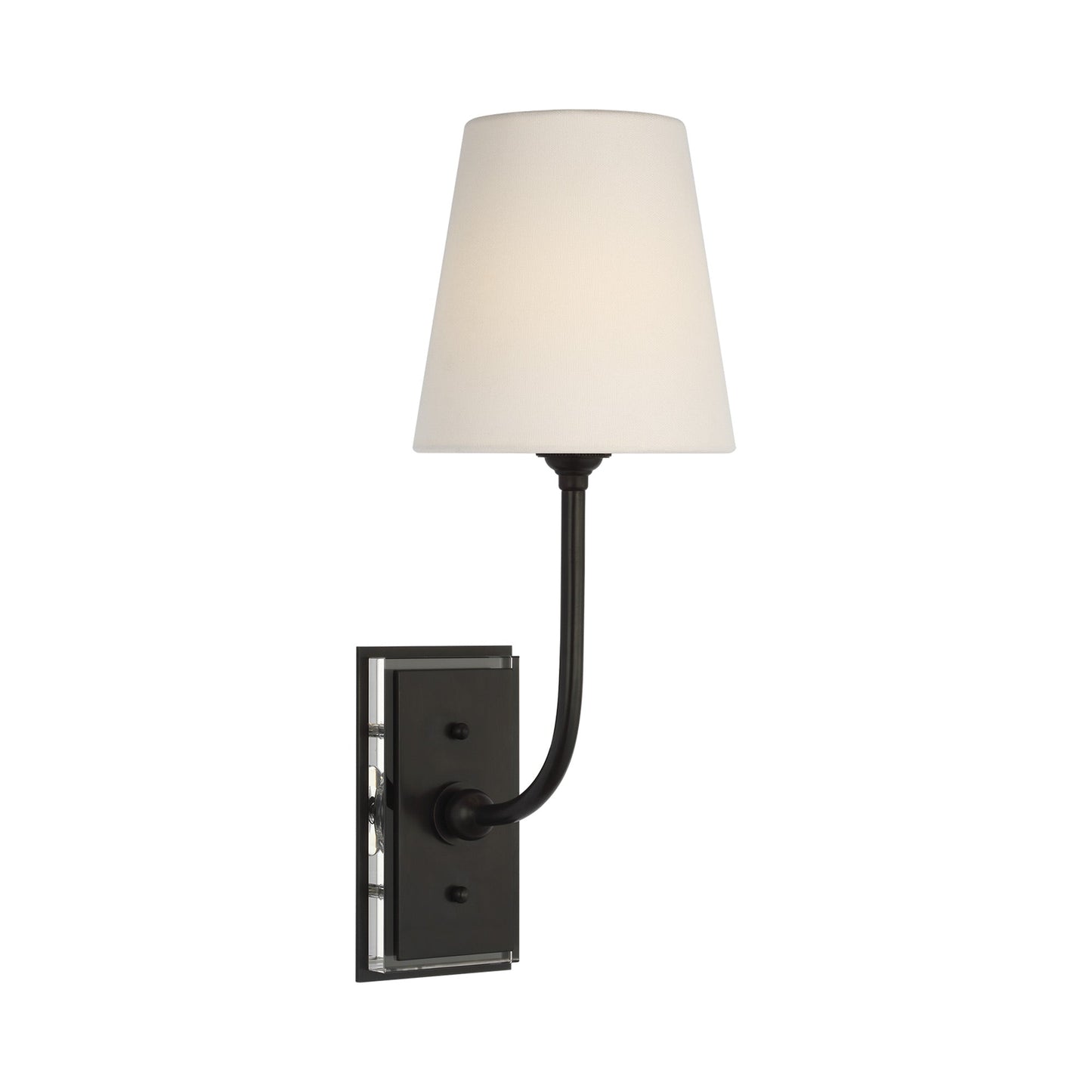 Hulton LED Rechargeable Wall Light in Bronze (Linen).
