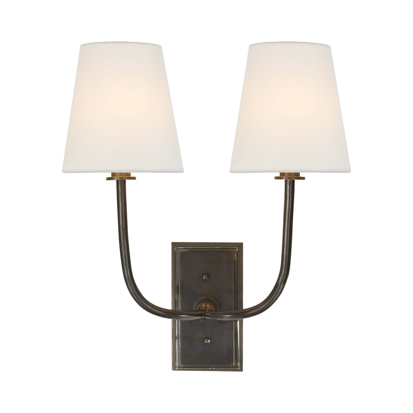 Hulton Wall Light in Bronze (Linen/Large).