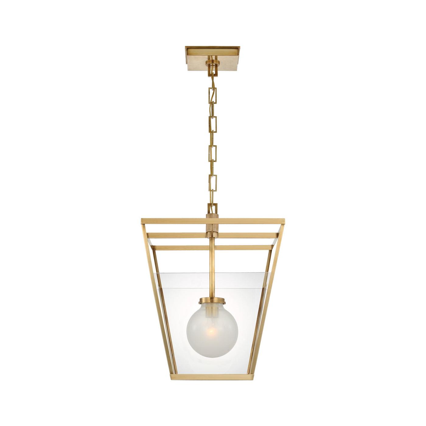 Illume Pendant Light in Antique Brass.