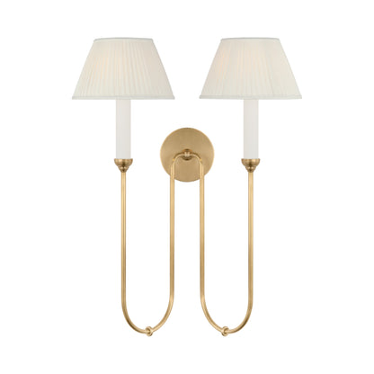 Ingela Wall Light in Hand-Rubbed Antique Brass (2-Light).