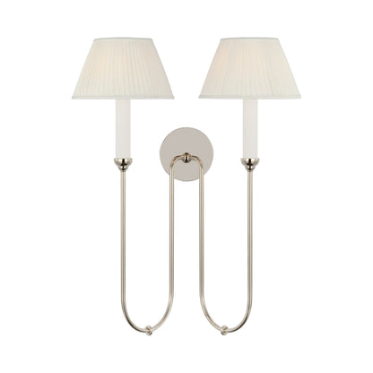 Ingela Wall Light in Polished Nickel (2-Light).