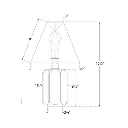 Iota Table Lamp - line drawing.