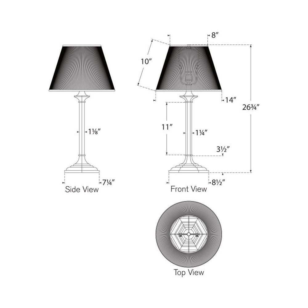 Irving Table Lamp - line drawing.