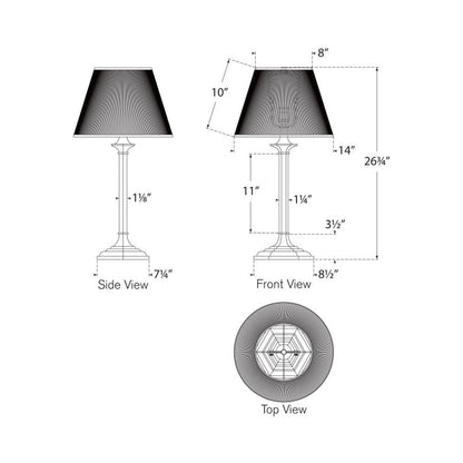 Irving Table Lamp - line drawing.