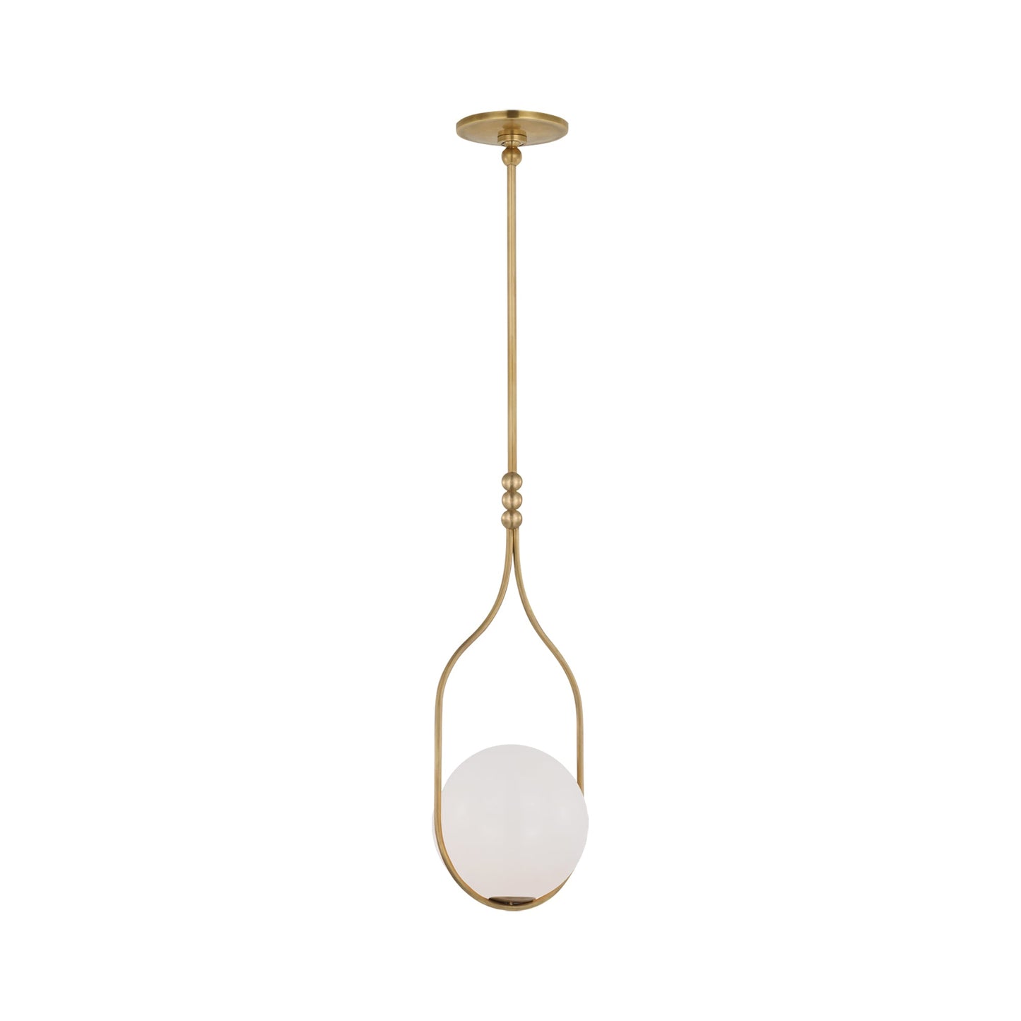 Jodo LED Pendant Light in Hand-Rubbed Antique Brass (8.75-Inch).