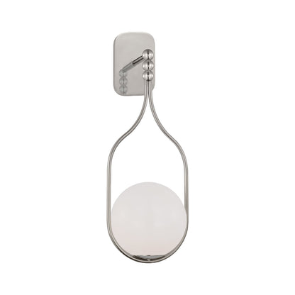 Jodo LED Wall Light in Polished Nickel.