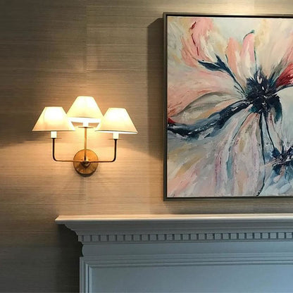 Kelley Triple Wall Light in living room.