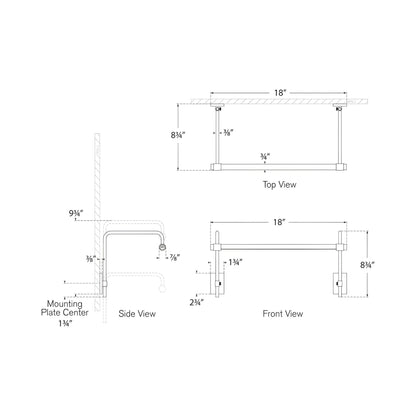Kidd LED Picture Light - line drawing.