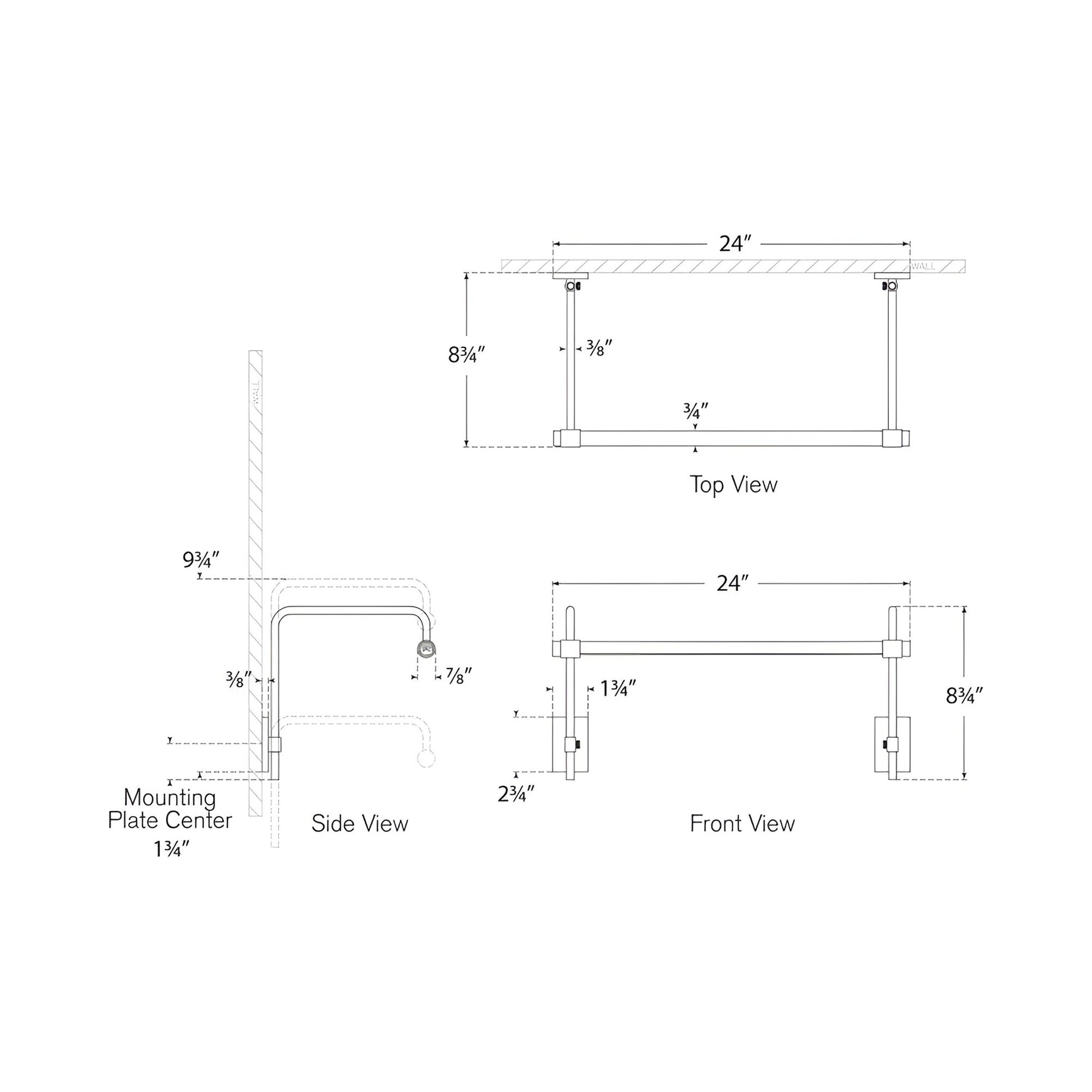 Kidd LED Picture Light - line drawing.