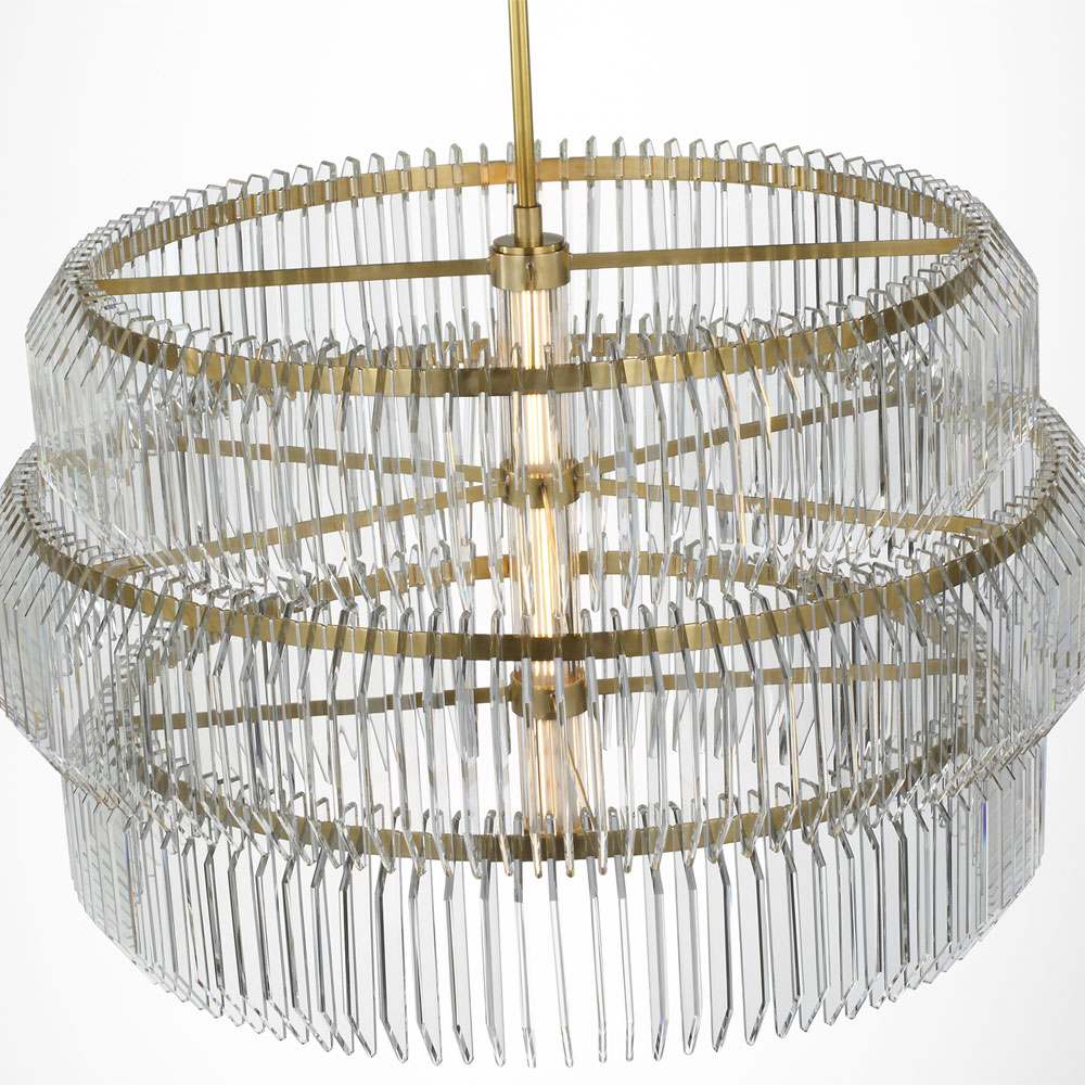 Killarney LED Layered Drum Chandelier in Detail.