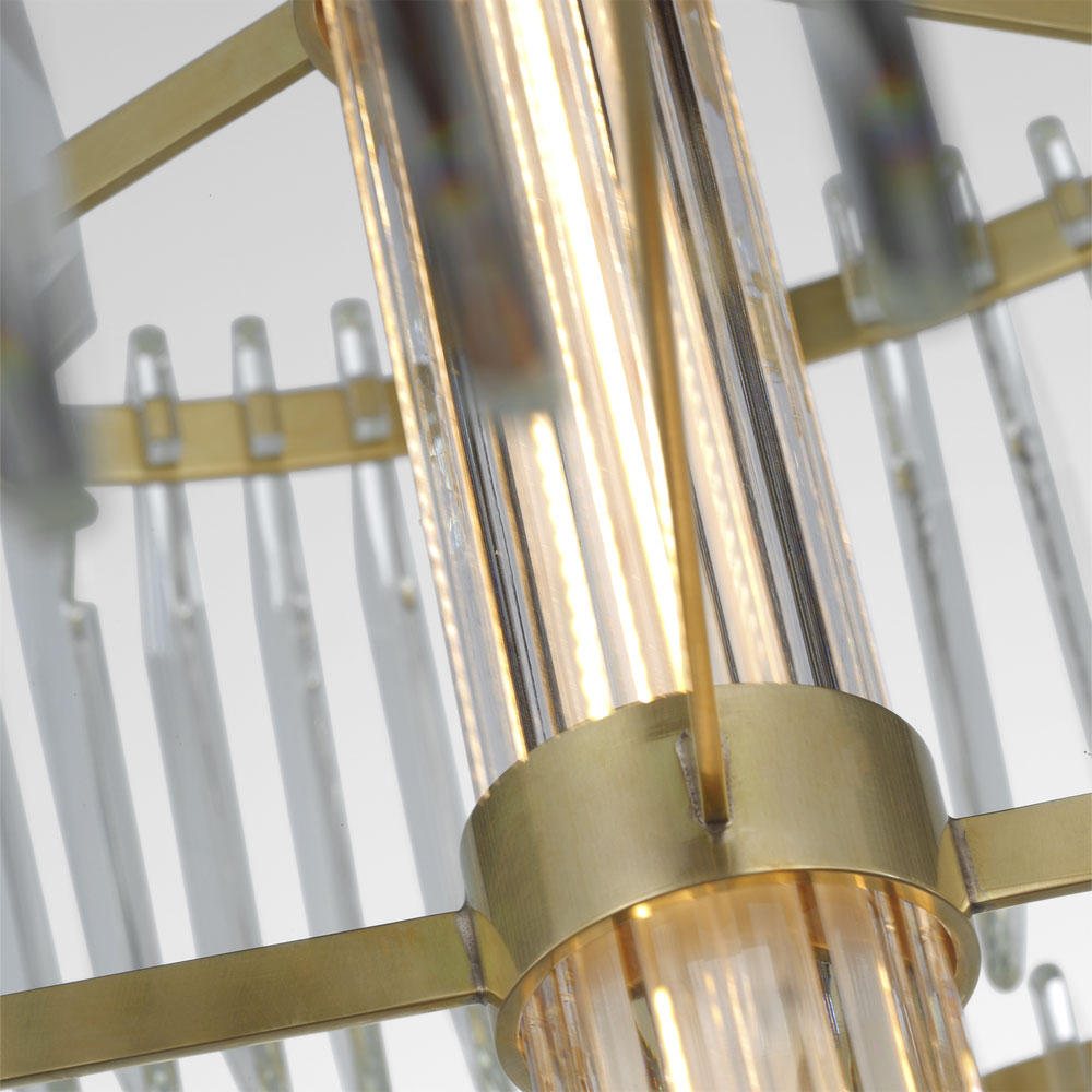 Killarney LED Layered Drum Chandelier in Detail.