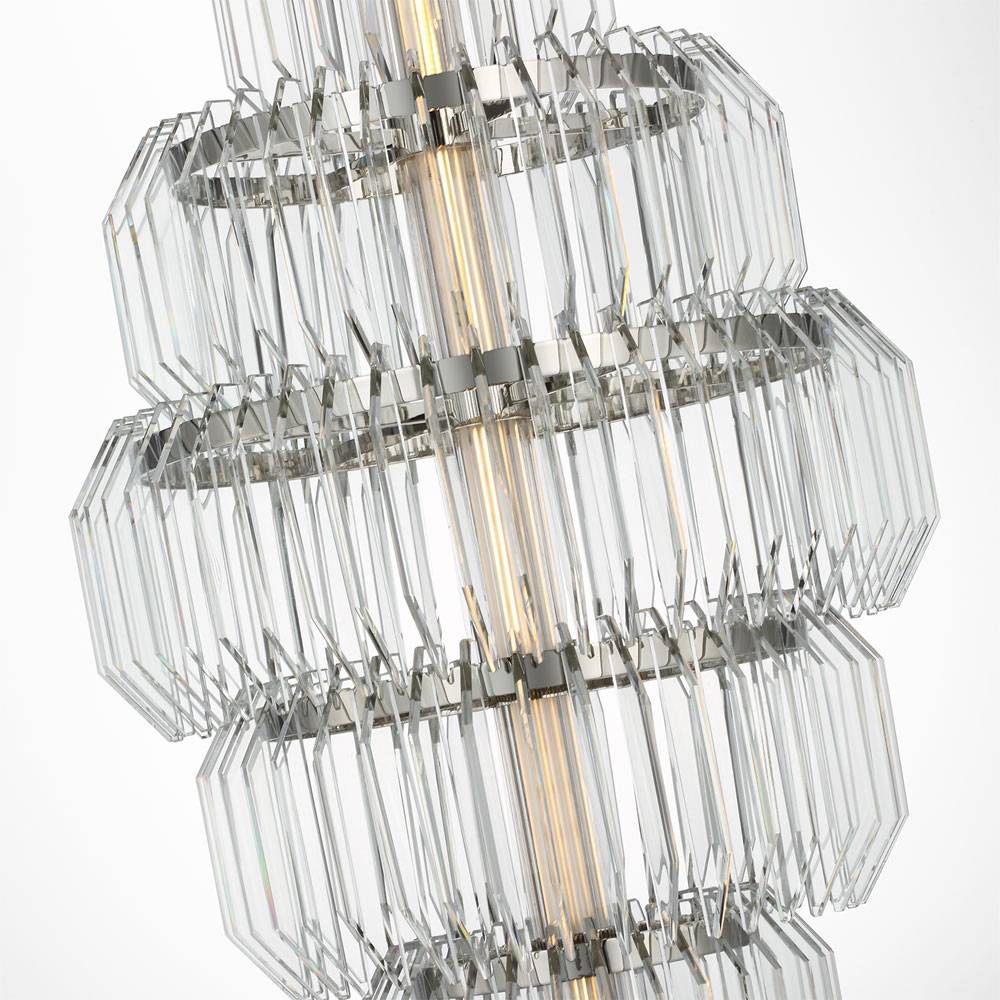 Killarney LED Layered Entry Chandelier in Detail.