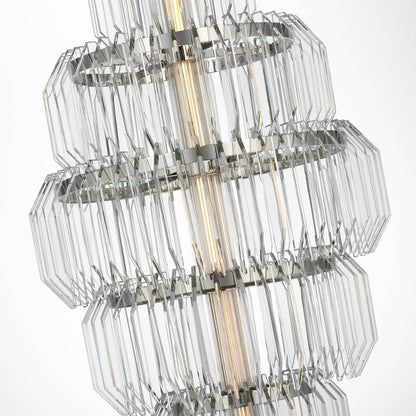 Killarney LED Layered Entry Chandelier in Detail.